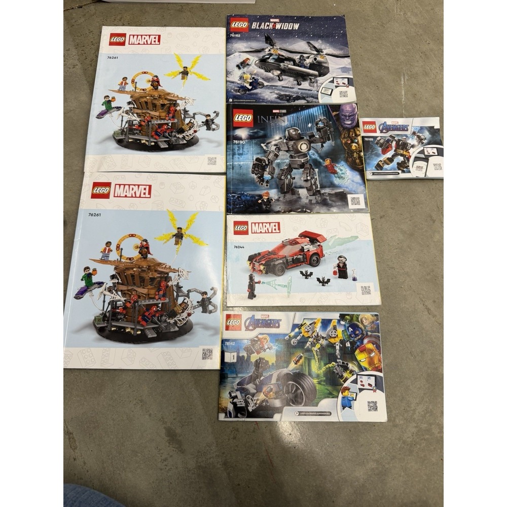 LEGO Marvel Instruction Manual Lot 76261 76190 76162 Avengers‎ Spider-Man